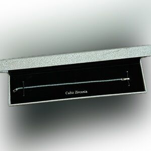 Elegant Silver Cubic Zirconia Bracelet